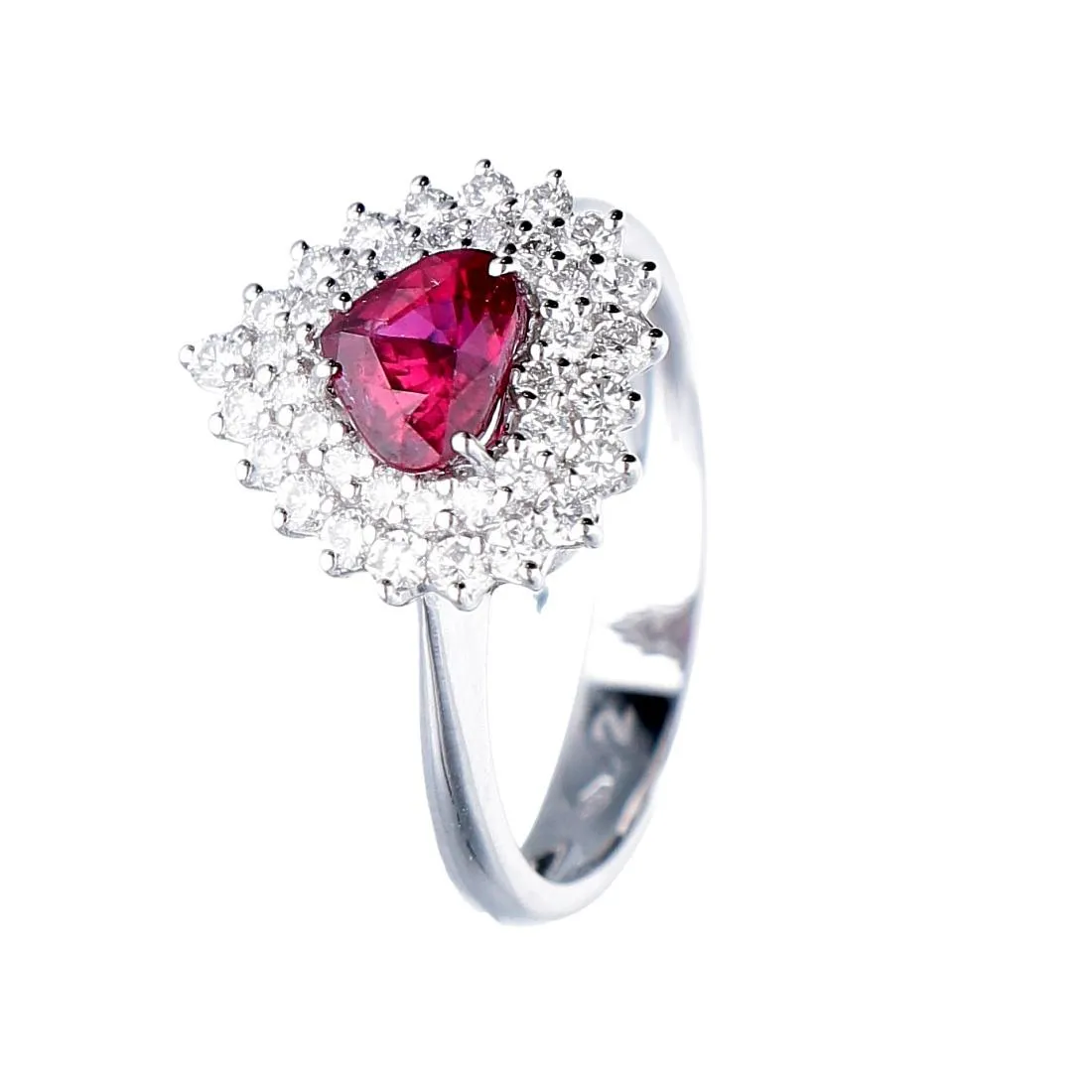 Anello Oro & Co in oro bianco con diamanti ct 0,55 mis 14