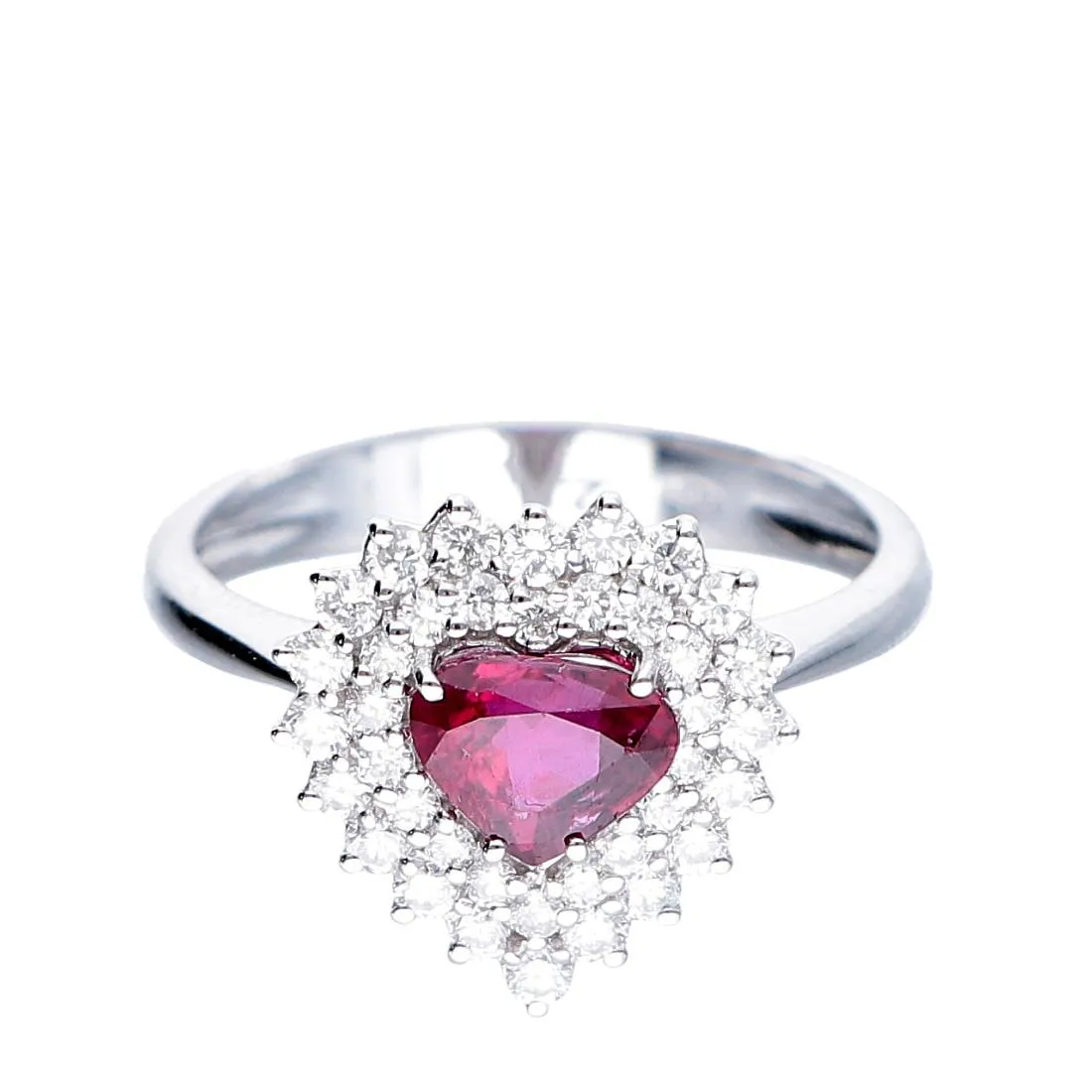 Anello Oro & Co in oro bianco con diamanti ct 0,55 mis 14